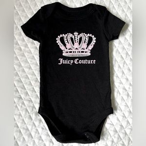 Juicy Couture Infant One Piece Girls Size 0-3 months Short Sleeve Crown Design